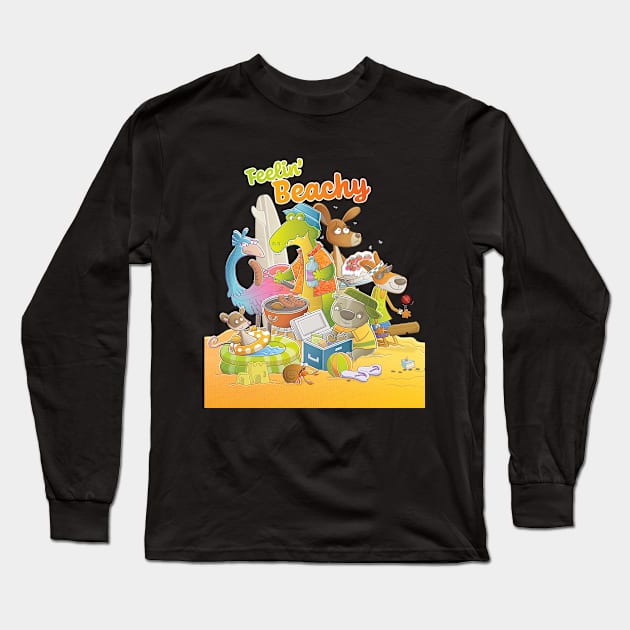 Feelin' Beachy Australia Long Sleeve T-Shirt by vaughanduck